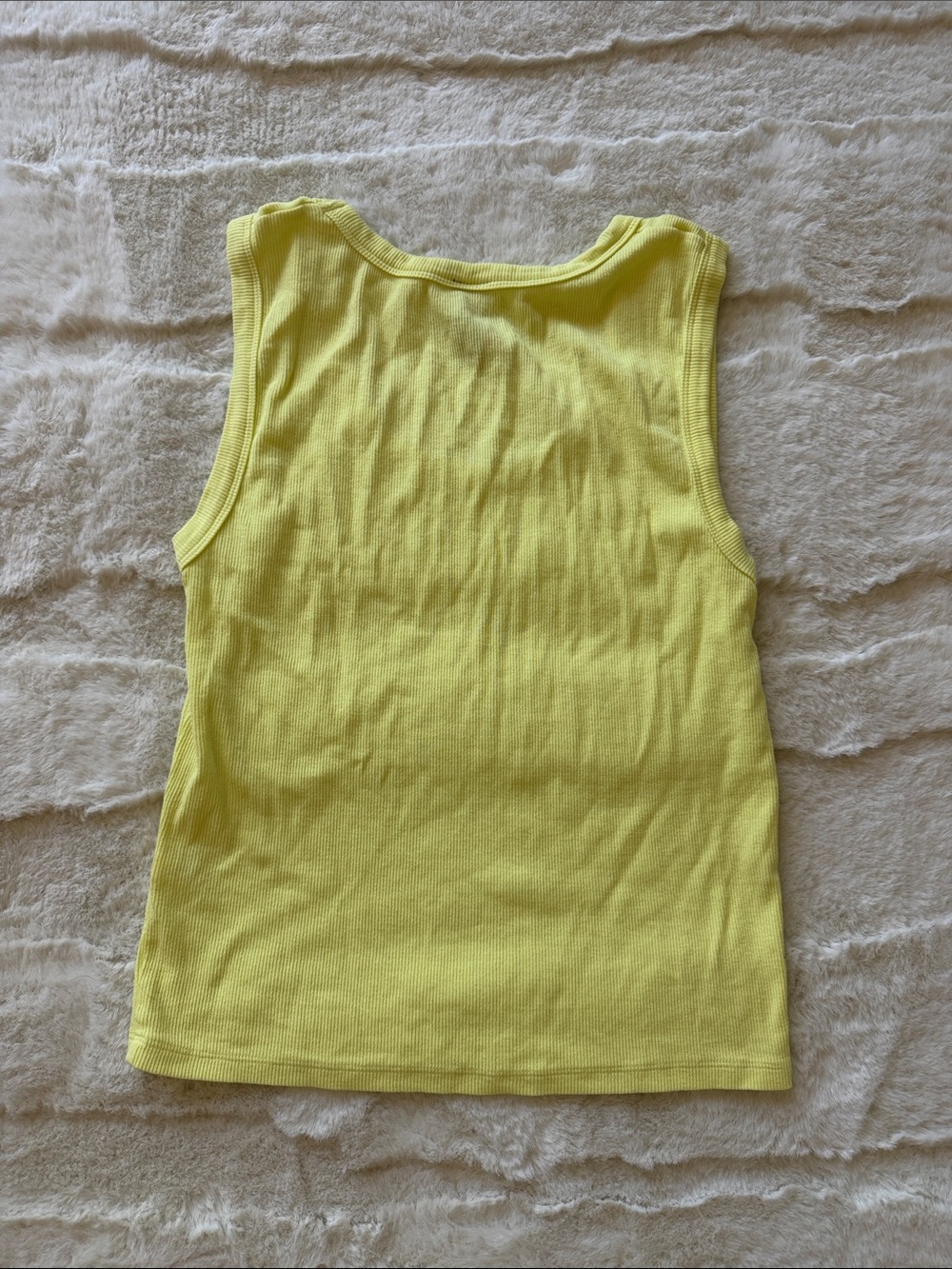 bobi Lemon Yellow Ribbed Tank - Picture 3 of 4